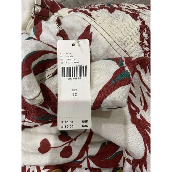 Anthropologie Women's Oahu Off The Shoulder Midi Dress Floral Size 10 - Picture 5 of 9